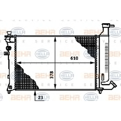 Photo Radiator, engine cooling HELLA 8MK376717291