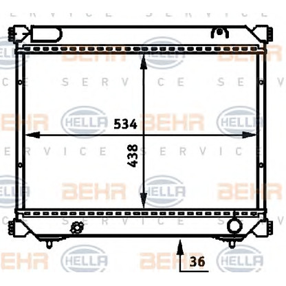 Foto Radiador, refrigeración del motor HELLA 8MK376717691