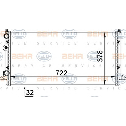 Foto Kühler, Motorkühlung HELLA 8MK376717754