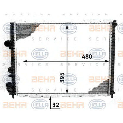 Photo Radiateur, refroidissement du moteur HELLA 8MK376717771