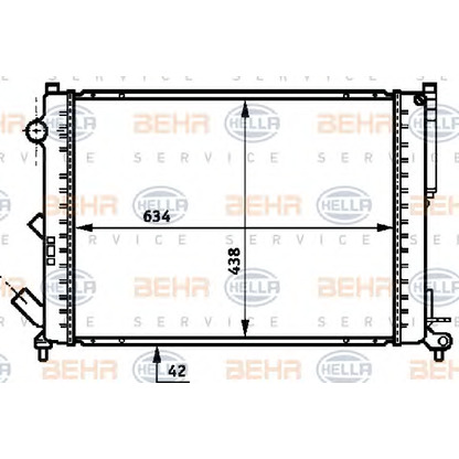 Foto Radiatore, Raffreddamento motore HELLA 8MK376718061