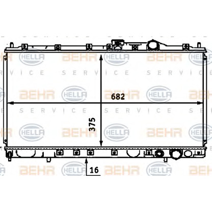 Foto Kühler, Motorkühlung HELLA 8MK376718391