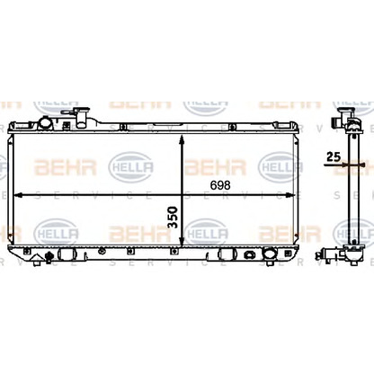 Foto Kühler, Motorkühlung HELLA 8MK376718451