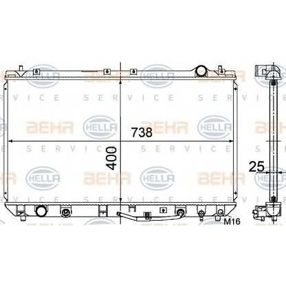 Foto Kühler, Motorkühlung HELLA 8MK376718551