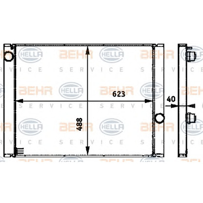 Photo Radiateur, refroidissement du moteur HELLA 8MK376719151