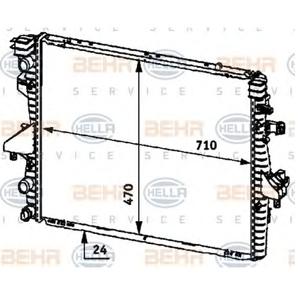 Photo Radiator, engine cooling HELLA 8MK376719181