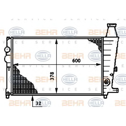 Photo Radiateur, refroidissement du moteur HELLA 8MK376719191