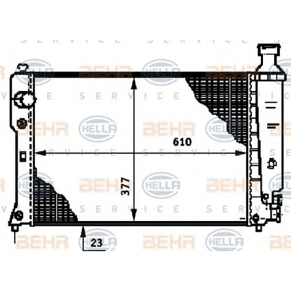 Photo Radiator, engine cooling HELLA 8MK376719591