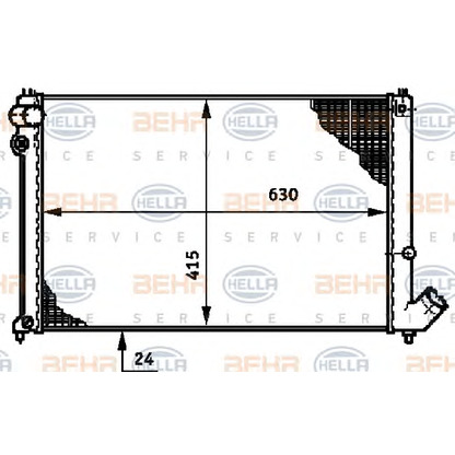 Foto Radiador, refrigeración del motor HELLA 8MK376719631