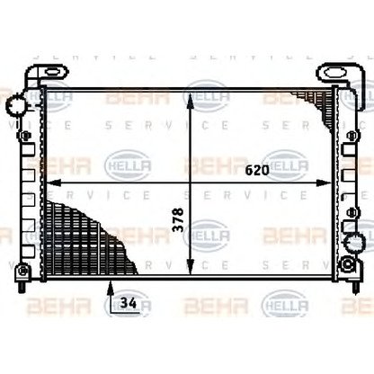 Photo Radiator, engine cooling HELLA 8MK376719651