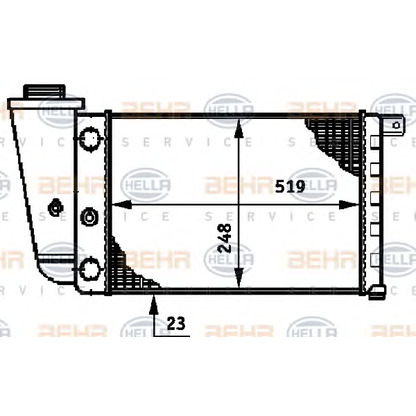 Photo Radiateur, refroidissement du moteur HELLA 8MK376720051