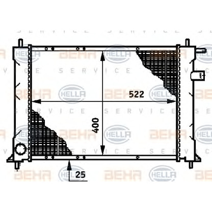 Photo Radiator, engine cooling HELLA 8MK376720141