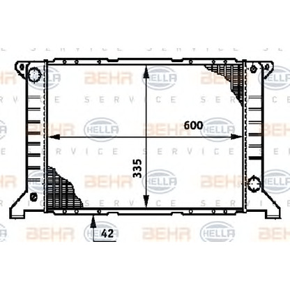 Photo Radiator, engine cooling HELLA 8MK376720201