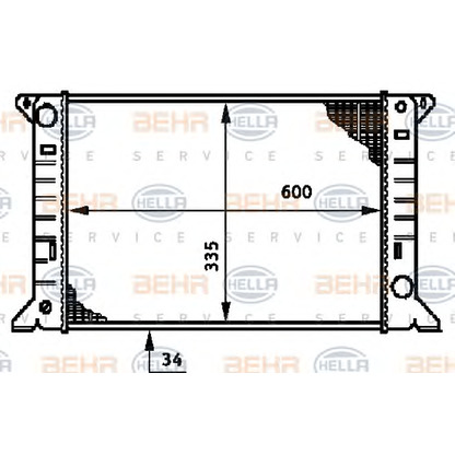 Foto Radiatore, Raffreddamento motore HELLA 8MK376720251