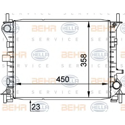 Photo Radiator, engine cooling HELLA 8MK376720281