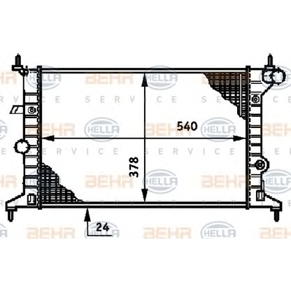 Foto Radiatore, Raffreddamento motore HELLA 8MK376720411