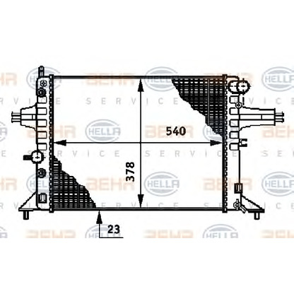 Foto Kühler, Motorkühlung HELLA 8MK376720651