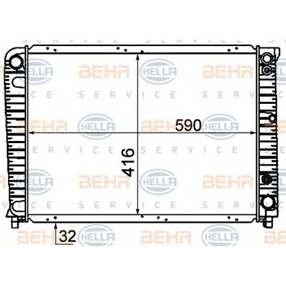 Foto Kühler, Motorkühlung HELLA 8MK376720721