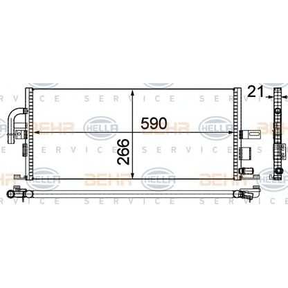 Foto Radiatore, Raffreddamento motore HELLA 8MK376721081