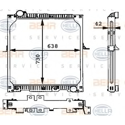 Foto Kühler, Motorkühlung HELLA 8MK376721321