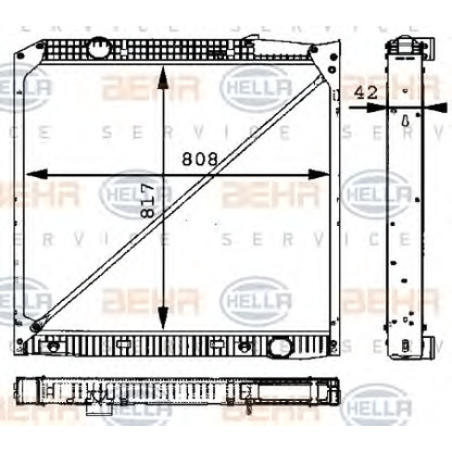 Foto Kühler, Motorkühlung HELLA 8MK376721451