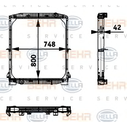 Photo Radiateur, refroidissement du moteur HELLA 8MK376721611