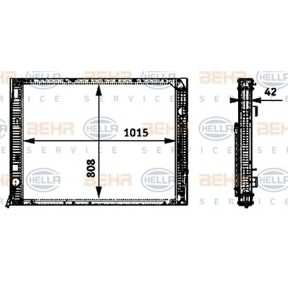 Foto Radiatore, Raffreddamento motore HELLA 8MK376722361