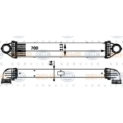 Photo Intercooler, échangeur HELLA 8ML376723551