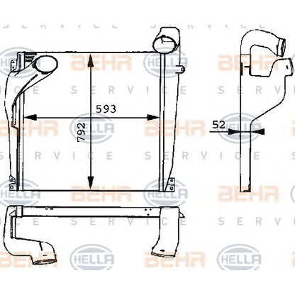 Foto Radiador de aire de admisión HELLA 8ML376724011