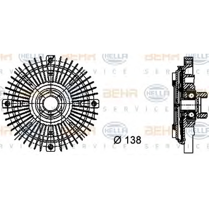 Foto Giunto di collegamento, Ventilatore radiatore HELLA 8MV376732211