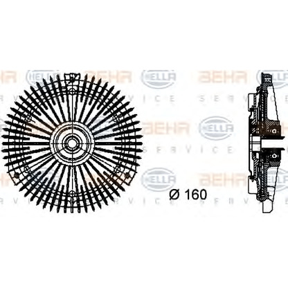 Foto Giunto di collegamento, Ventilatore radiatore HELLA 8MV376732251