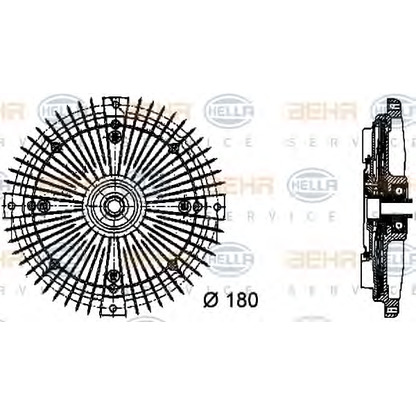 Zdjęcie Sprzęgło, wentylator chłodzenia HELLA 8MV376732491