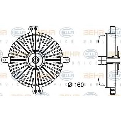Foto Kupplung, Kühlerlüfter HELLA 8MV376733061