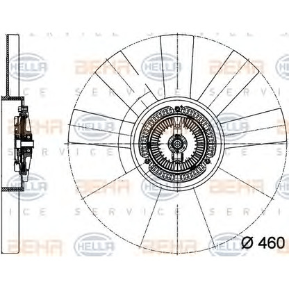 Photo Fan, radiator HELLA 8MV376733311