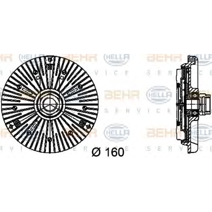 Photo Clutch, radiator fan HELLA 8MV376734451