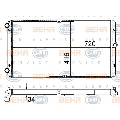 Foto Radiatore, Raffreddamento motore HELLA 8MK376735001