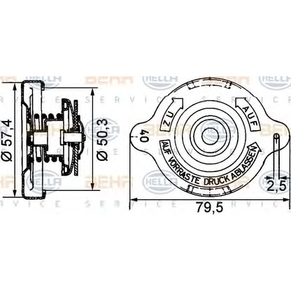 Foto Verschlussdeckel, Kühlmittelbehälter HELLA 8MY376742161