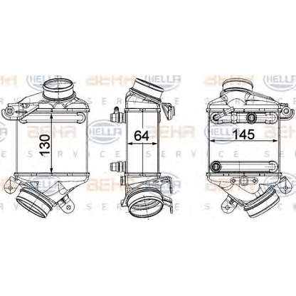 Foto Radiador de aire de admisión HELLA 8ML376746441