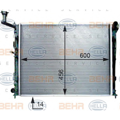 Photo Radiator, engine cooling HELLA 8MK376754521