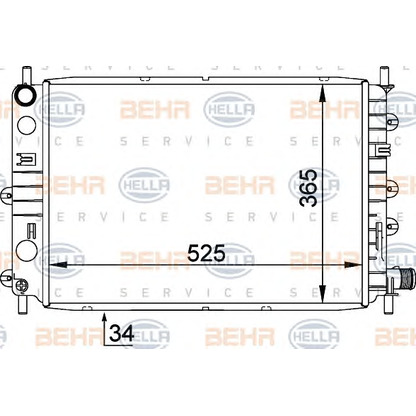 Photo Radiateur, refroidissement du moteur HELLA 8MK376755311