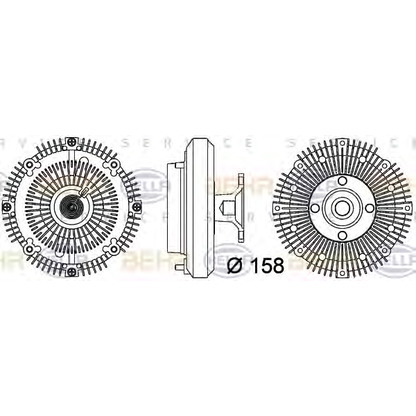 Photo Clutch, radiator fan HELLA 8MV376757371