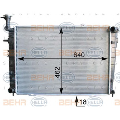 Foto Radiatore, Raffreddamento motore HELLA 8MK376763211