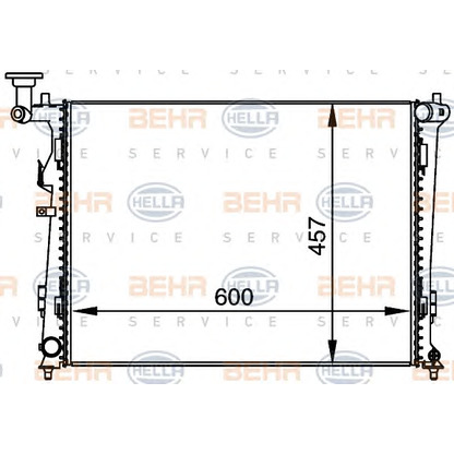 Foto Radiador, refrigeración del motor HELLA 8MK376764451