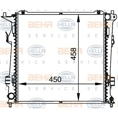 Foto Radiatore, Raffreddamento motore HELLA 8MK376764461