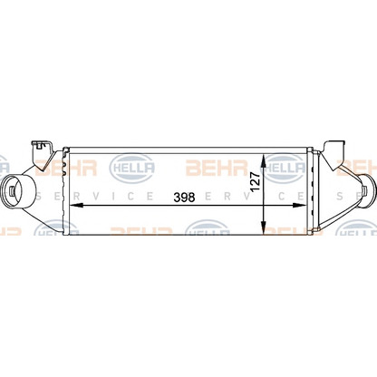 Foto Radiador de aire de admisión HELLA 8ML376765011