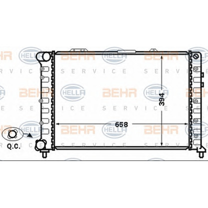 Photo Radiator, engine cooling HELLA 8MK376766061