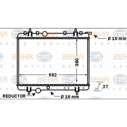 Photo Radiator, engine cooling HELLA 8MK376767081