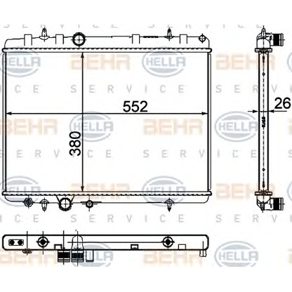 Photo Radiateur, refroidissement du moteur HELLA 8MK376767101