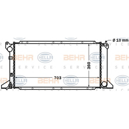 Photo Radiator, engine cooling HELLA 8MK376768181