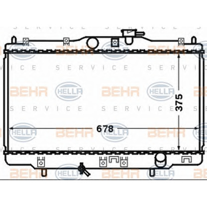 Photo Radiateur, refroidissement du moteur HELLA 8MK376768261